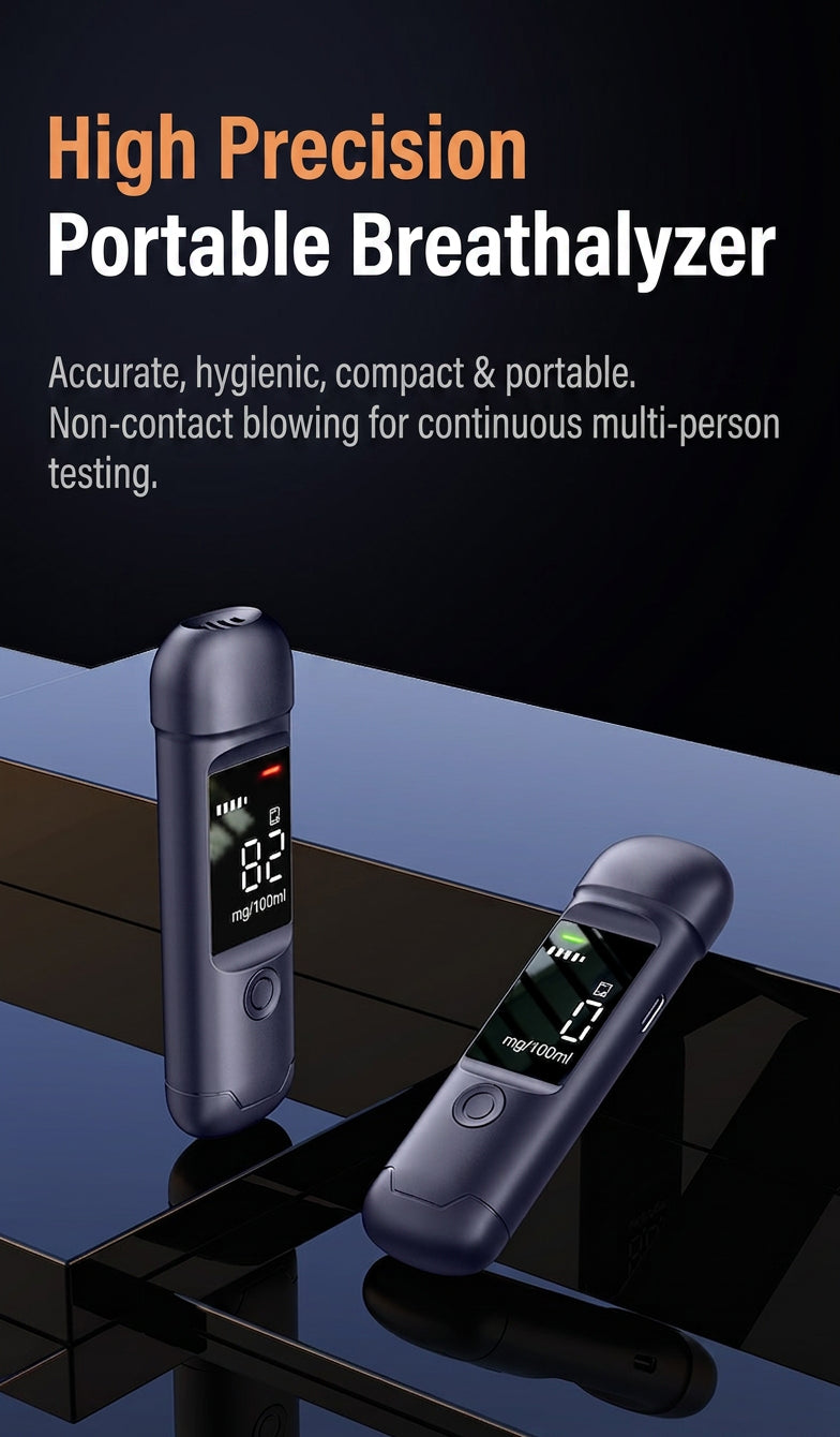 CIRCUIL™ Rechargeable Breathalyzer, Alcohol Tester, Breathalyzer, Non-Contact Measurement